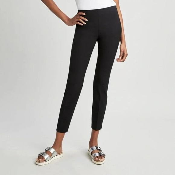 Elie Tahari Stretch Waist with Zipper Slim Pants in black size L 96% cotton - Picture 1 of 13